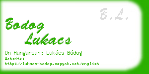 bodog lukacs business card